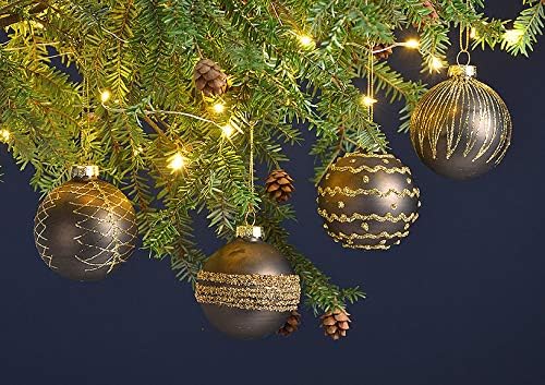 MC 12er Set edle Luxus Glas Weihnachtskugeln Ø 6cm Weihnachtsbaum Kugeln Christbaumkugeln Weihnachts