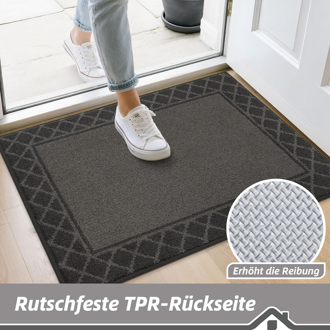 BEQHAUSE Fussabtreter Innen, Fussmatte, Schmutzfangmatte Waschbar, TPR rutschfest Fussabtreter Innen