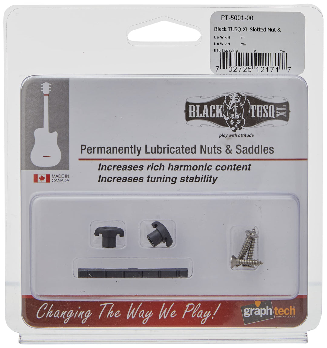 graph tech GT PT 5001 00 Tusq XL Slotted Nut Retainer Pak schwarz