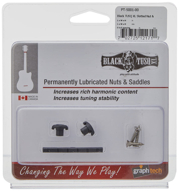 graph tech GT PT 5001 00 Tusq XL Slotted Nut Retainer Pak schwarz