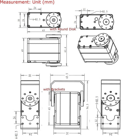 ANNIMOS 150KG Roboter Servomotor 12V Hochspannung hohes Drehmoment Stahlgetriebe grosse Digitale Len