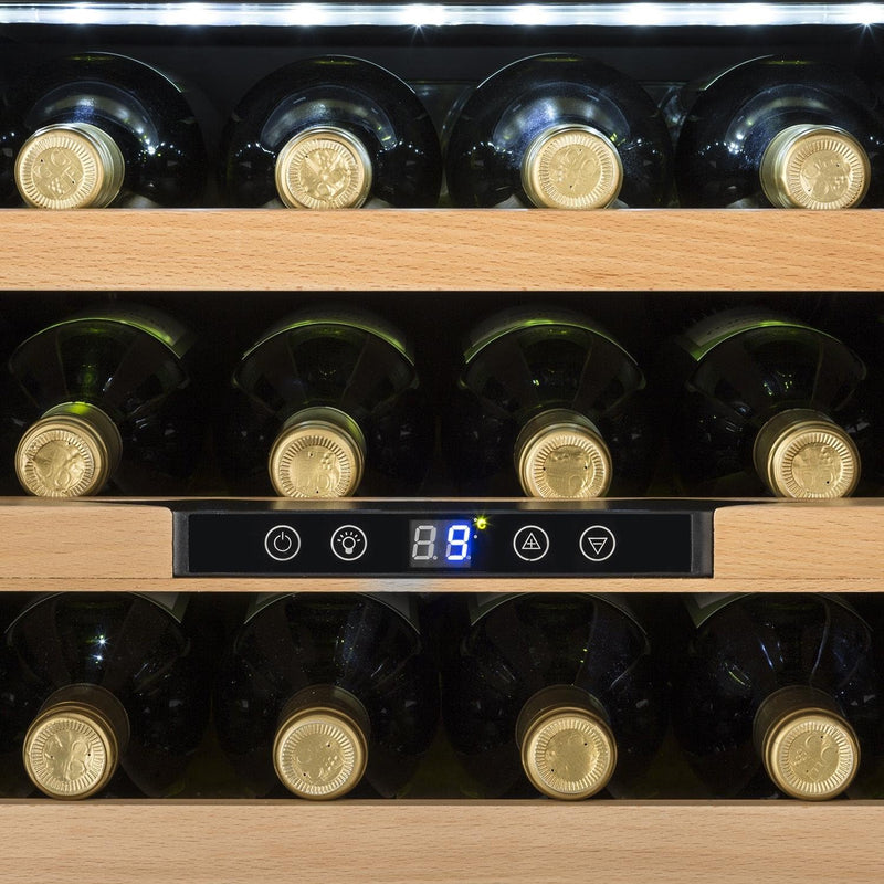 Klarstein Einbau-Weinkühlschrank, 1 Zonen Getränkekühlschrank Klein, Kleiner Weinschrank 57L, Wein-K