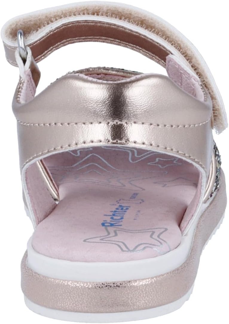 Richter Kinderschuhe Mädchen Halbschuhe Klett Sandale Rosa Freizeit 26 EU Salmon Gold, 26 EU Salmon