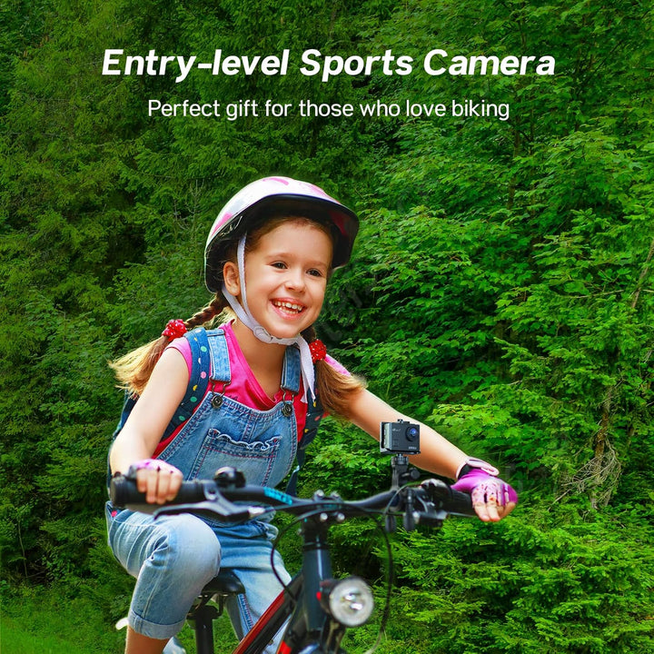 Surfola Action Cam 4K/30FPS 20MP 40M Unterwasserkamera WiFi PC Kamera Helmkamera mit Externes Mikrof