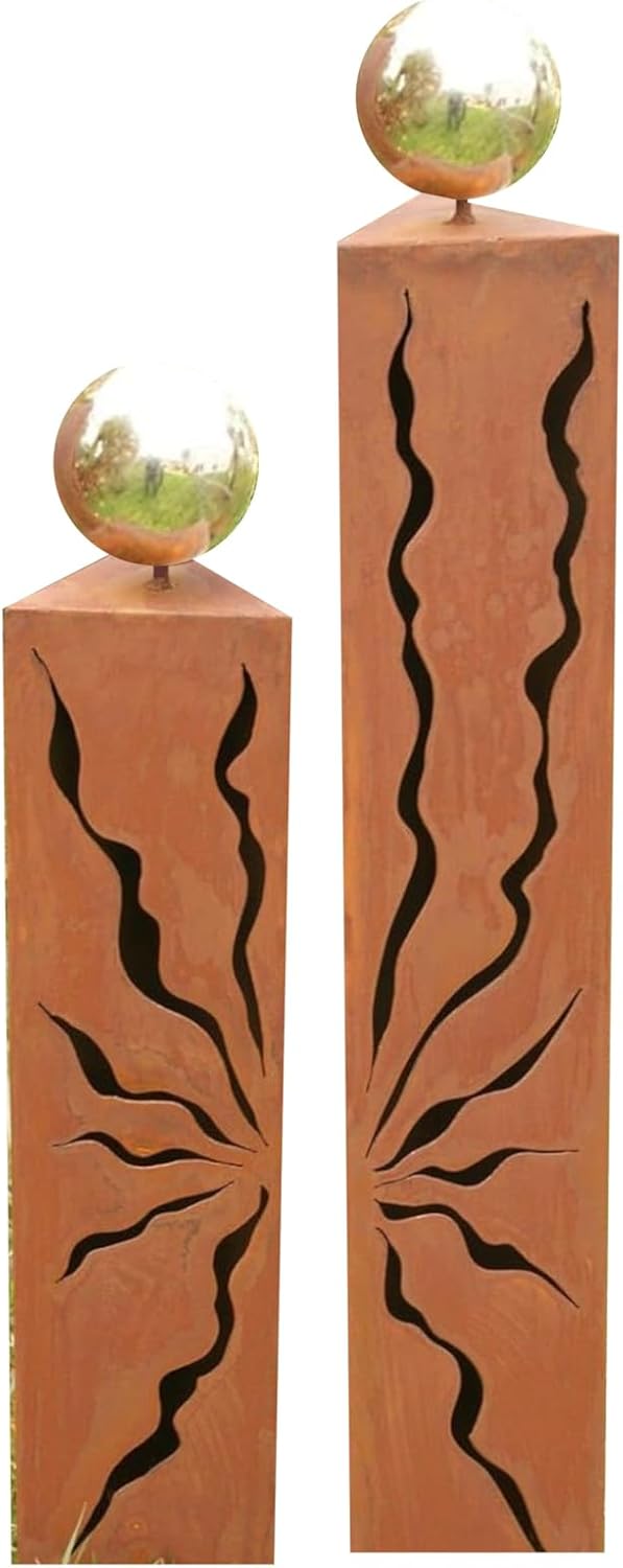 Rostsäulen Gartendeko Dreiecke Säulen