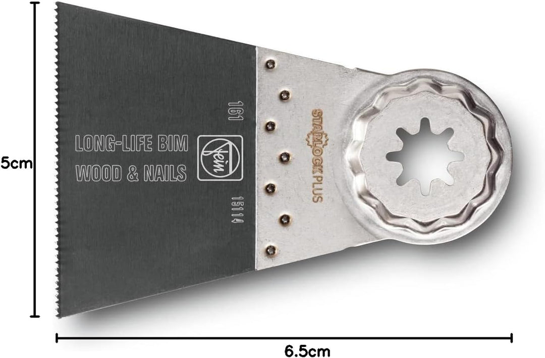 Fein E-Cut Long Life Sägeblatt 10 Stück (Aufnahme Starlock Plus, Bi-Metall mit geschränkter Holzverz