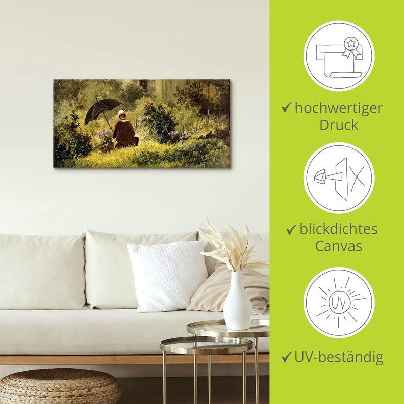 ARTland Leinwandbilder Wandbild Bild auf Leinwand 100x50 cm Wanddeko Natur Pflanzen Gräser Sträucher