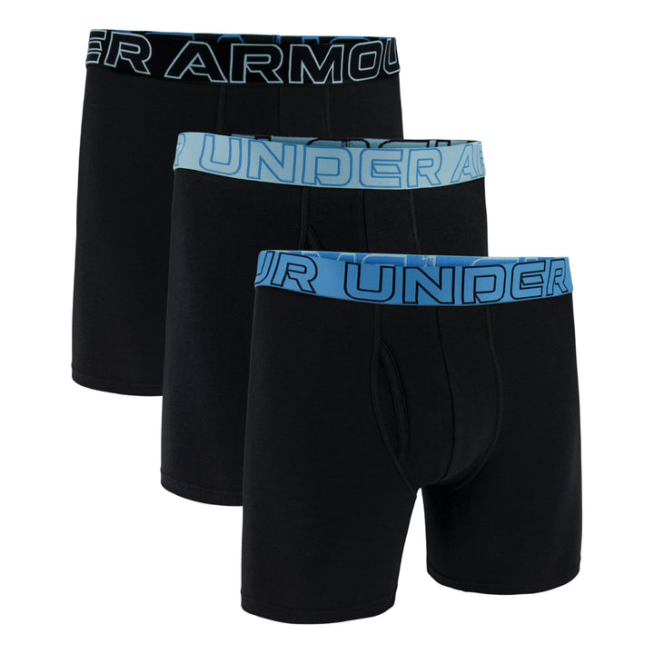 Under Armour Herren Performance Cotton 6-inch Boxerjock 3-Pack Retroshorts (3er Pack) L Schwarz/Stre