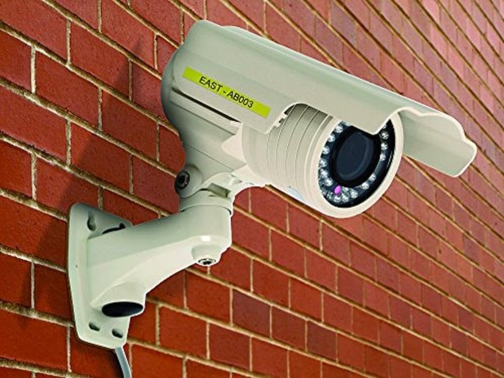 DYMO Rhino-Industrie-Vinyletiketten | 12 mm x 5,5 m | schwarz auf gelb | selbstklebend | für DYMO Rh