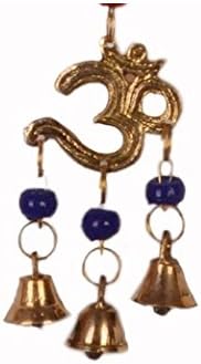 Purpledip Windspiel mit Om & Glocken: Einzigartige Wanddekoration für Glück und positive Energie (11