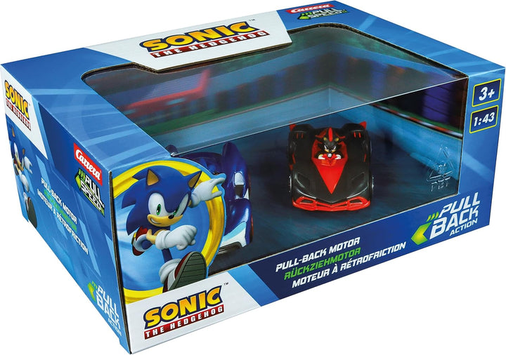 Carrera Pull & Speed I Sonic the Hedgehog I 2 Fahrzeuge mit Rückziehmotor I Authentische SonicIChara