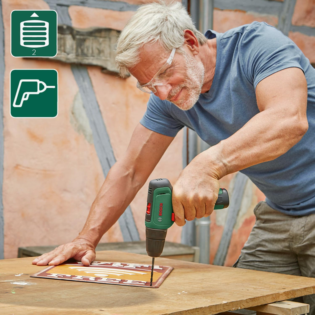 Bosch Home and Garden Bosch Akku Bohrschrauber EasyDrill 1200 (2 Akku, 12tlg. Zubehör-Set, 12 Volt S