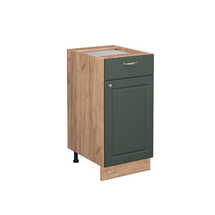 Vicco Küchenunterschrank Fame-Line, Grün-Gold Landhaus, 40 cm ohne Arbeitsplatte, zur Kombination mi