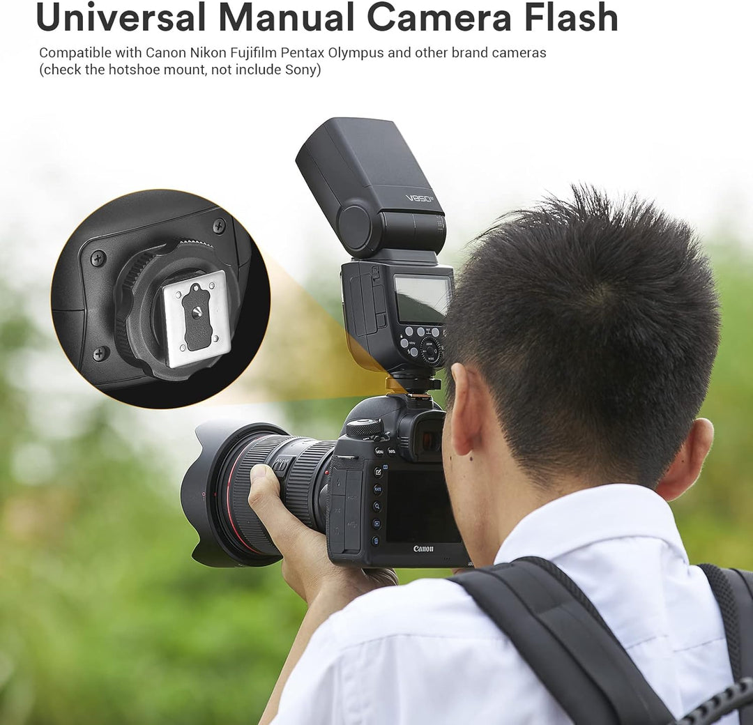 Godox V850III Kamerablitz Speedlite 76Ws, 2600mAh Lithiumbatterie, 1,5s Wiederaufladezeit, 2,4G X Wi