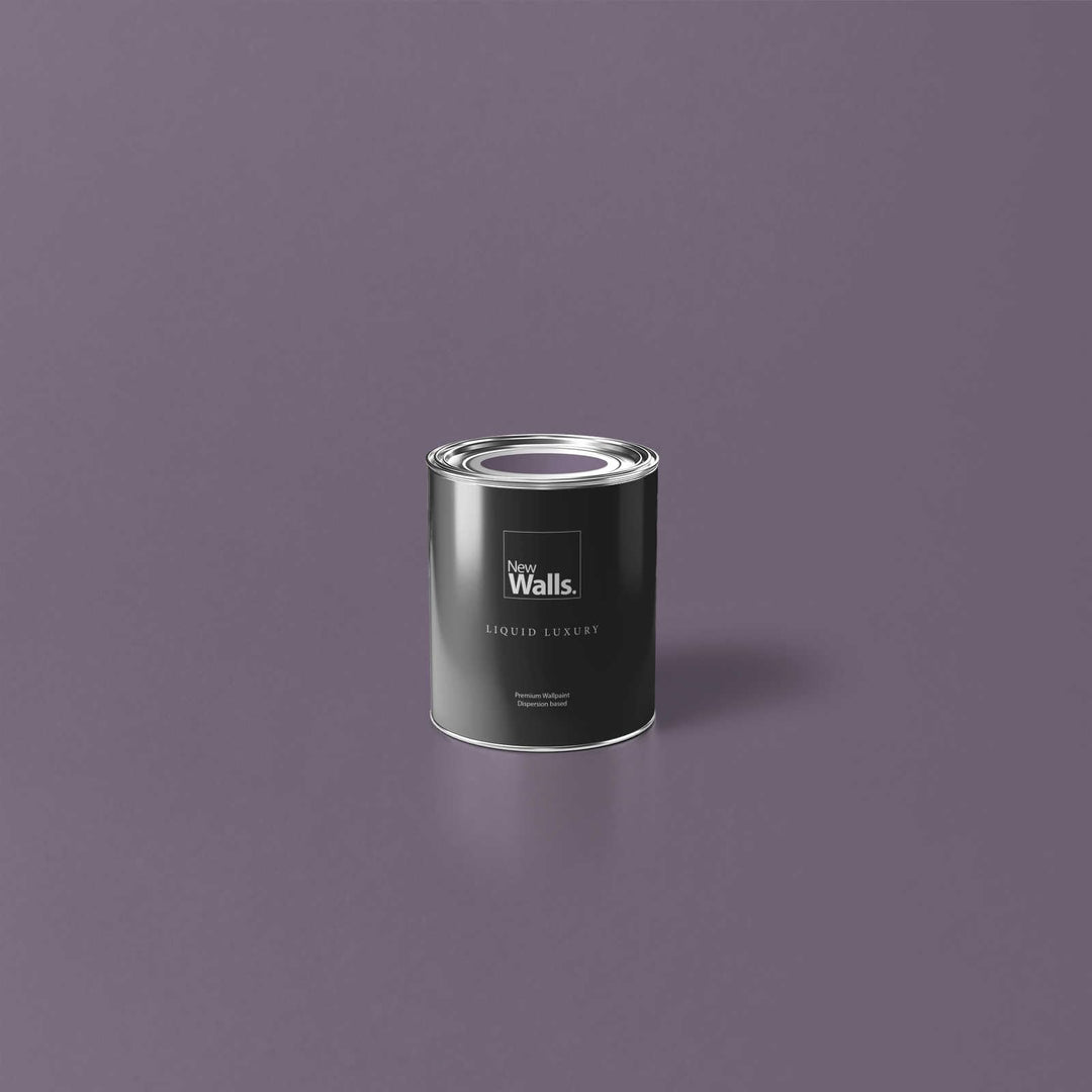 New Walls Premium Wandfarbe Violett, Mauve Liquid Luxury Dispersionsfarbe für Innenräume – 1 L 1000