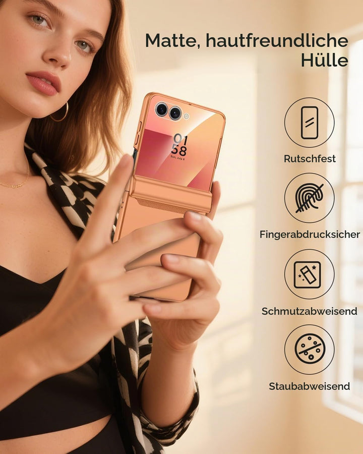 Miimall Kompatibel mit Samsung Galaxy Z Flip 7 Hülle mit Scharnierschutz Magnetischer [Externer Bild