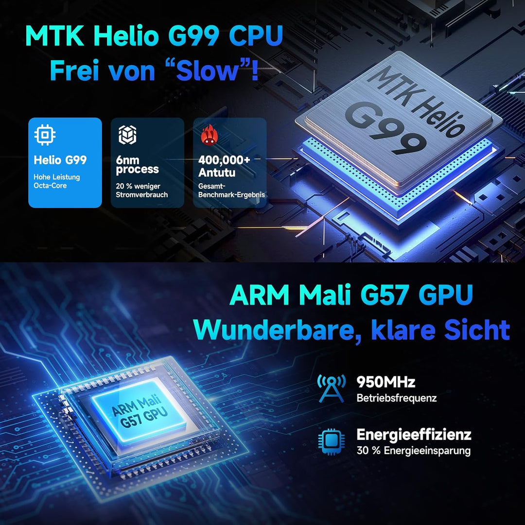 FEONAL Android 15 Tablet 12 Zoll 2K Display Helio G99 Gaming Tablet mit Tastatur/Stift/Maus, Gemini