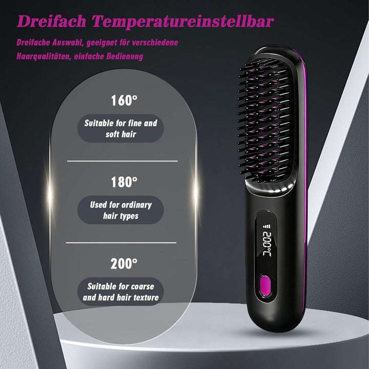 Stylingbürste Styling Kamm Für Kurze Haare, Tragbar & Styling Bürste Haarkamm Haarbürste für Reisen