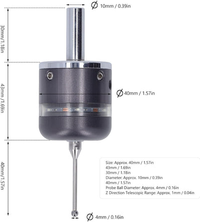 CUEI CNC-3D-Kantentaster, Professioneller, Hochpräziser, Wasserdichter, Digitalisierender 3D-Kantent