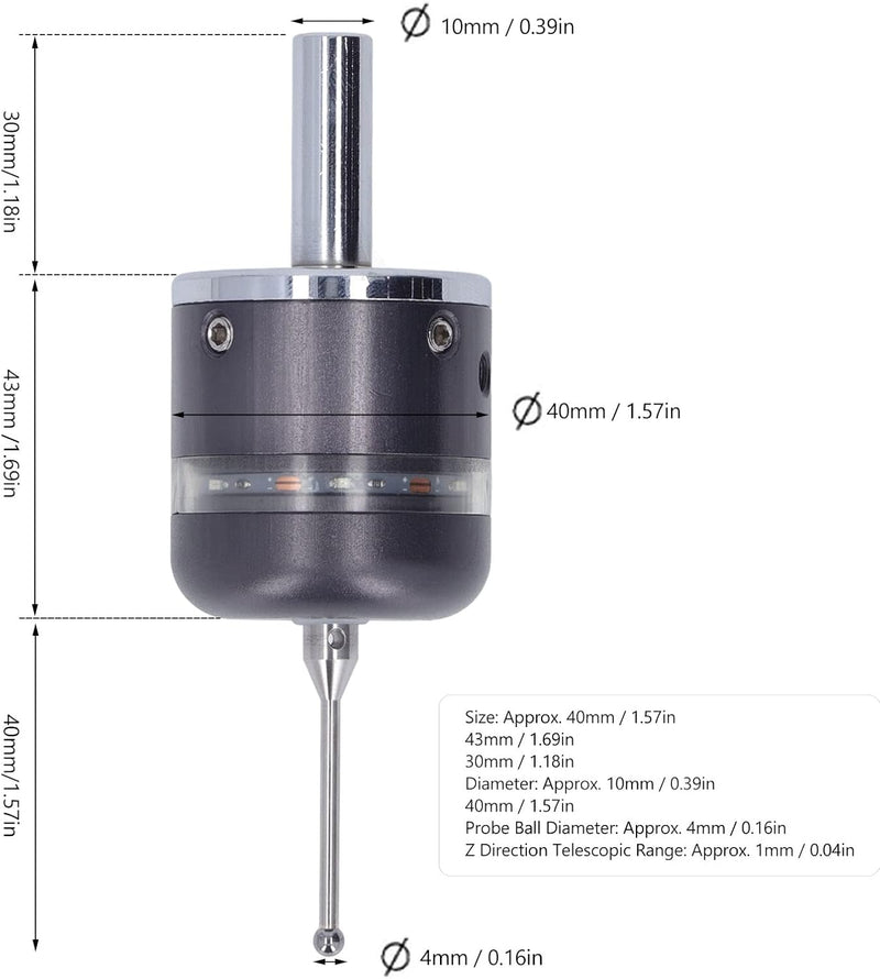 CUEI CNC-3D-Kantentaster, Professioneller, Hochpräziser, Wasserdichter, Digitalisierender 3D-Kantent