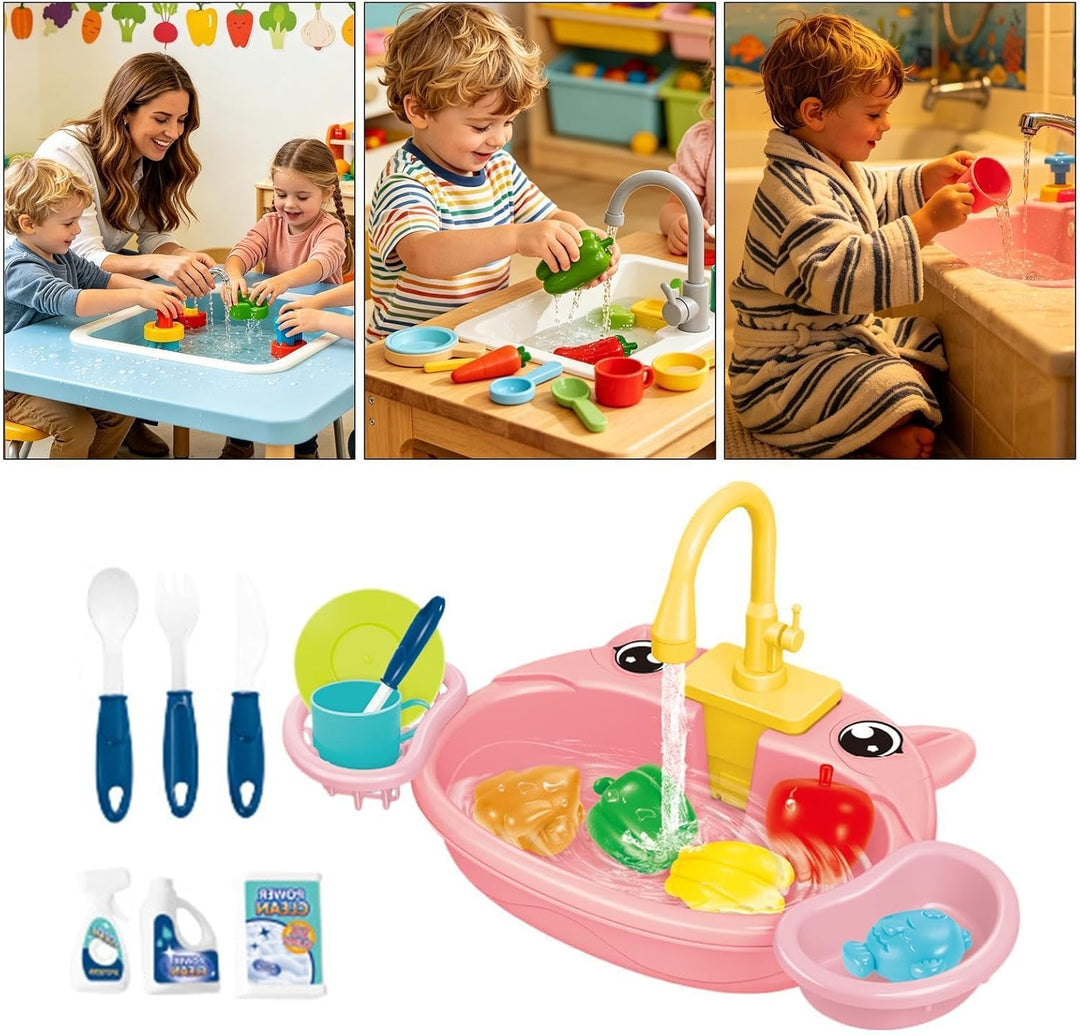 Spielwaschbecken für Kinder Küchen-Wasserspielzeug-Set | Outdoor-Kinderspüle draussen, Sommer Kinder