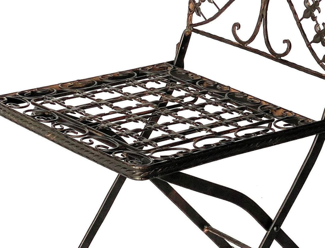 DanDiBo Gartenstuhl Metall Avis 1840 Metallstuhl Bistrostuhl Stuhl Garten Vintage Eisen Nostalgie Ei
