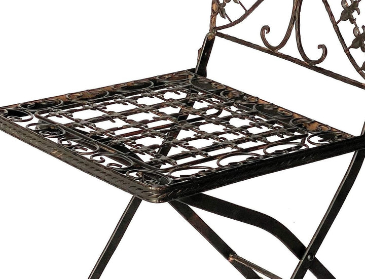 DanDiBo Gartenstuhl Metall Avis 1840 Metallstuhl Bistrostuhl Stuhl Garten Vintage Eisen Nostalgie Ei