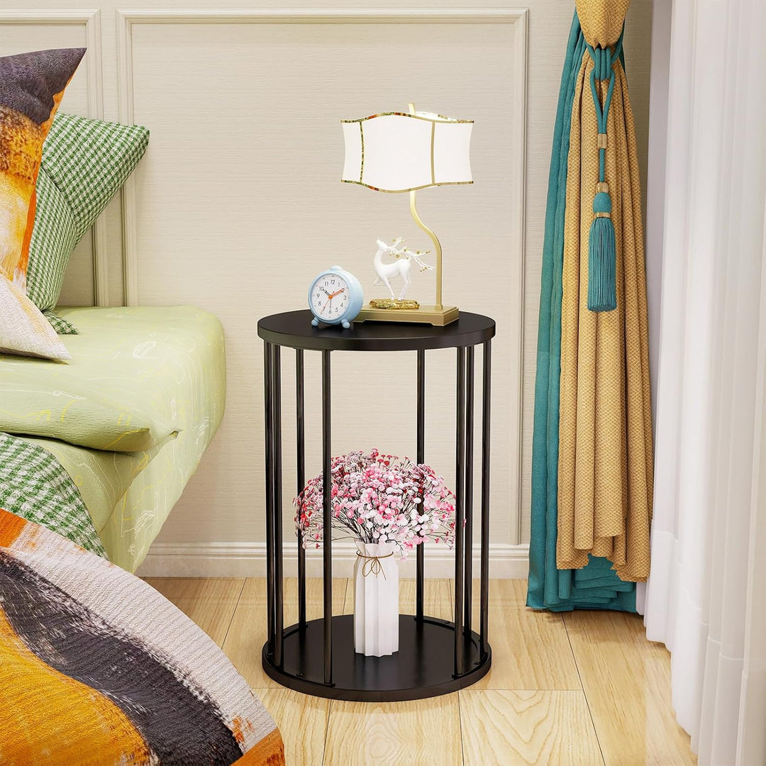 HDANI Rund Pflanzenständer Metall 45cm,Solider und Robuster Blumenständer für Wohnzimmer, Garten,Bal