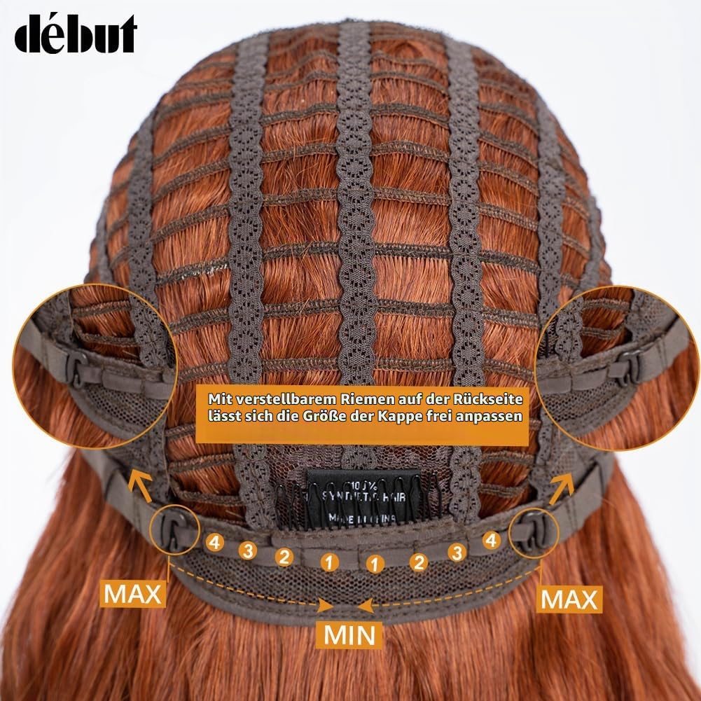 DÉBUT Lace Front Perücke 75 cm Wasserwelle Super lange Perücke 5% Brasilianisches Reines Echthaar un