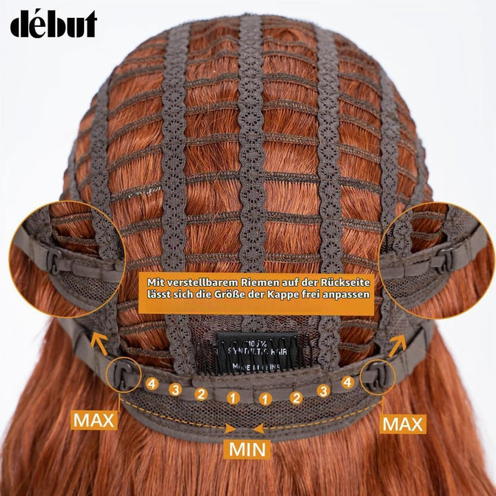 DÉBUT Lace Front Perücke 75 cm Wasserwelle Super lange Perücke 5% Brasilianisches Reines Echthaar un