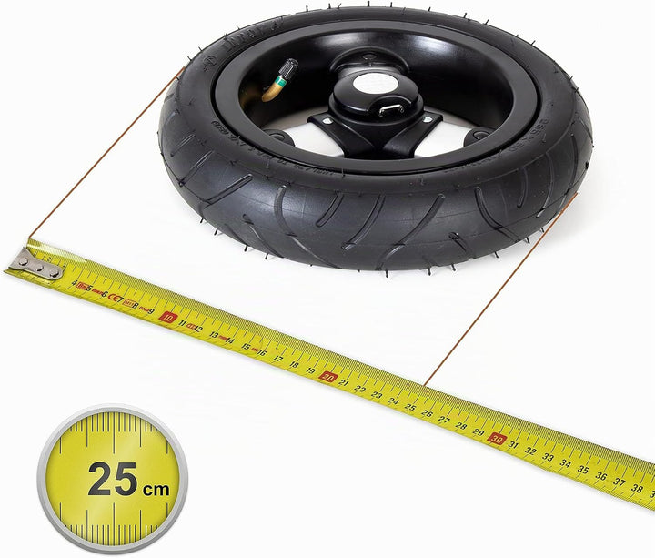 Andersen Ersatzrad-Set für Royal Einkaufstrolley und Fahrradanhänger, Ø 250 mm, luftbereift und kuge