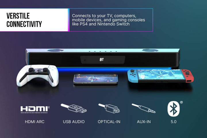 CREATIVE Sound Blaster Katana V2X, 2.1 Soundbar, HDMI ARC, USB Audio, SXFI, Optical-In