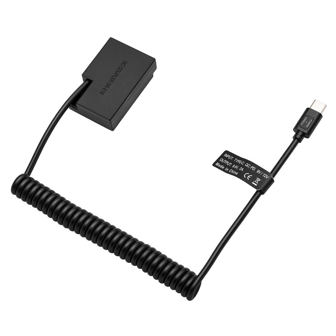HangTon USB C auf LP-E17 Dummy Akku für Canon EOS R8 R10 RP T6s T6i T7i X8i SL2 800D 9000D Kamera 9V