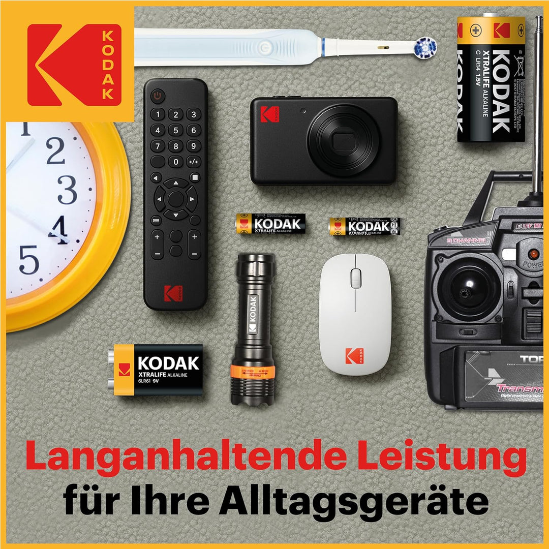 KODAK AA Alkali Batterien 1,5V (40 Stück) Hochleistungsbatterien Bis Zu 145% längere Lebensdauer, 10