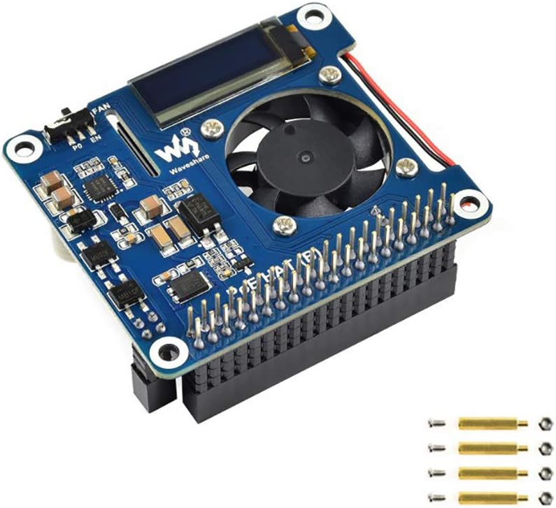 Power Over Ethernet HAT (B) for Raspberry Pi 3B+/4B,802.3af Compliant Power Over Ethernet Accessory