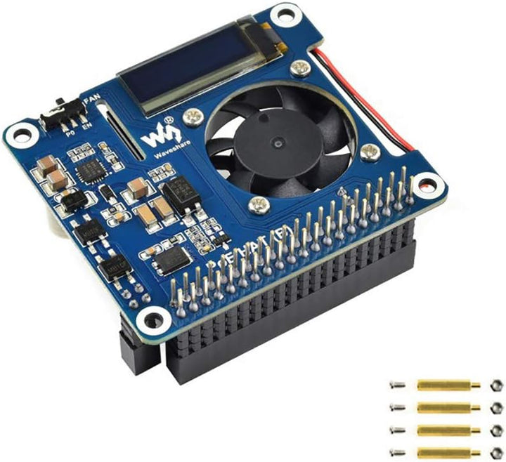 Power Over Ethernet HAT (B) for Raspberry Pi 3B+/4B,802.3af Compliant Power Over Ethernet Accessory