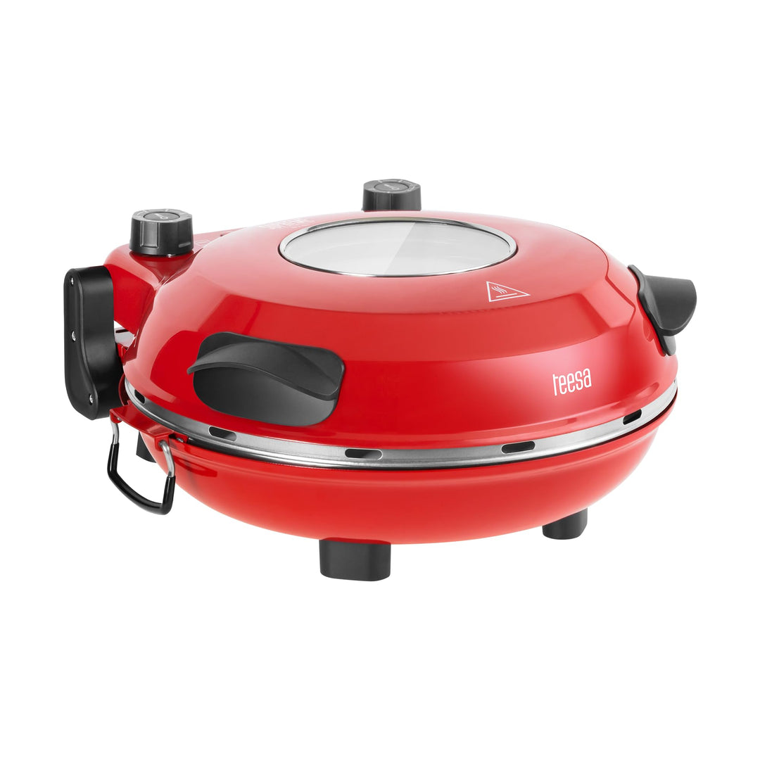 Teesa Supreme+ Pizzaofen, 405 °C, 1200 W, Sichtfenster der Klinge abnehmbar, Stein, Temperaturkontro