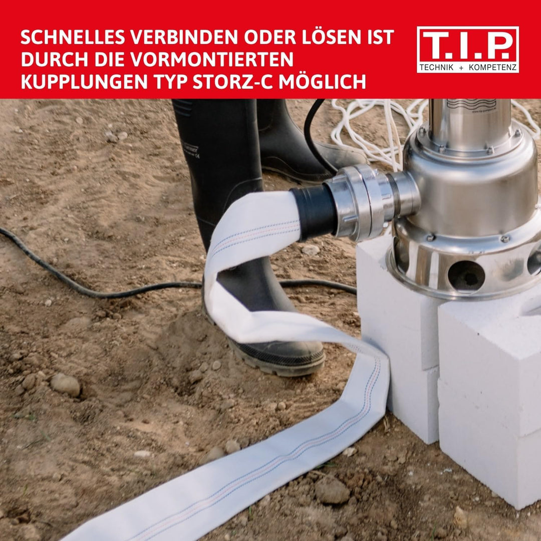 T.I.P. 31090 Bau- und Industriegewebeschlauch mit C-Storz-Kupplung 15 m / 2 Zoll