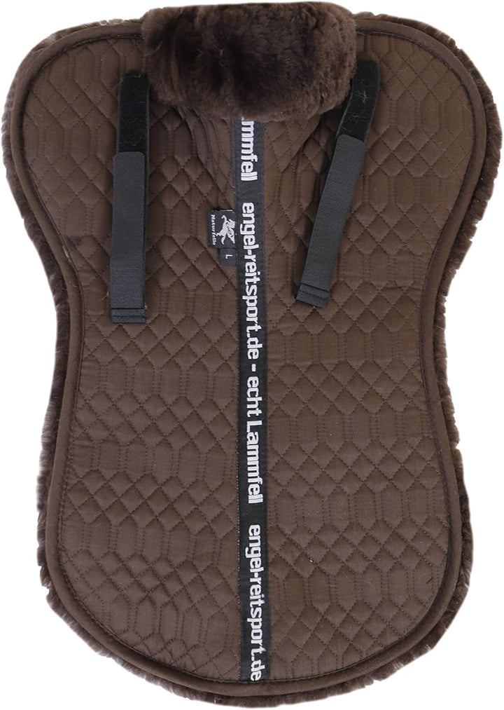 Engel Reitsport Lammfell Sattelkissen SAKIS1 mit Fellrand vorne mocca-mocca L, mocca-mocca L