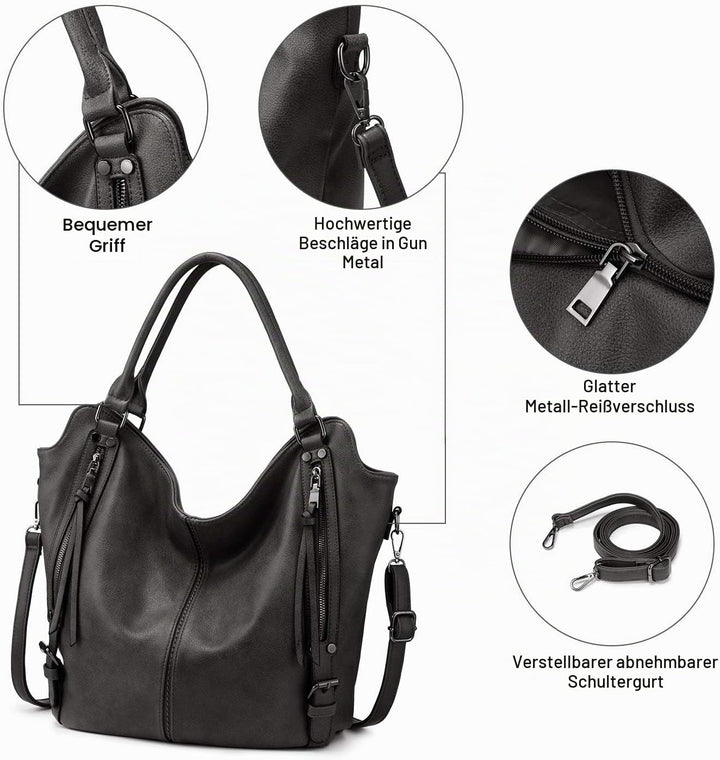 Realer Damen Handtaschen Gross Shopper Lederhandtasche Schultertasche Umhängetasche Geldbörse Hobo D