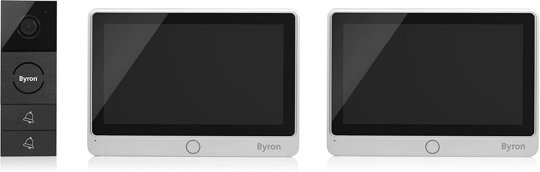 Byron Video-Gegensprechanlage mit Zwei 7 Zoll HD Touchscreen 720p (erweiterbar) Videoaufnahmefunktio