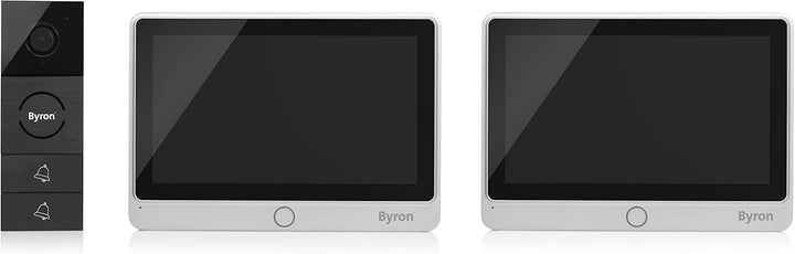 Byron Video-Gegensprechanlage mit Zwei 7 Zoll HD Touchscreen 720p (erweiterbar) Videoaufnahmefunktio