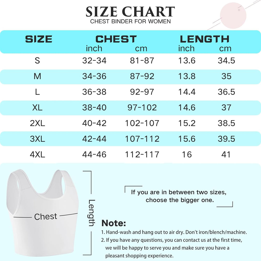XUJI Halb Brust Binder Transgender Kompression FTM Pullover Design Binder S Weiss, S Weiss