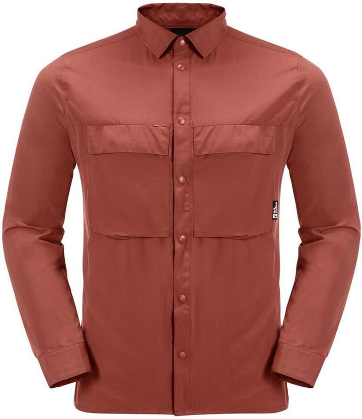 Jack Wolfskin Herren Atacama Wander-Shirt 3XL Barn Red, 3XL Barn Red
