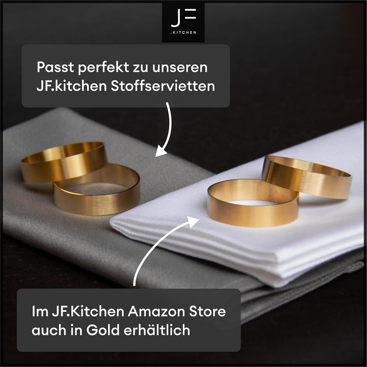 NEU: 6 Serviettenringe aus hochwertigem Edelstahl Ø - 4cm (Silber, glänzend)