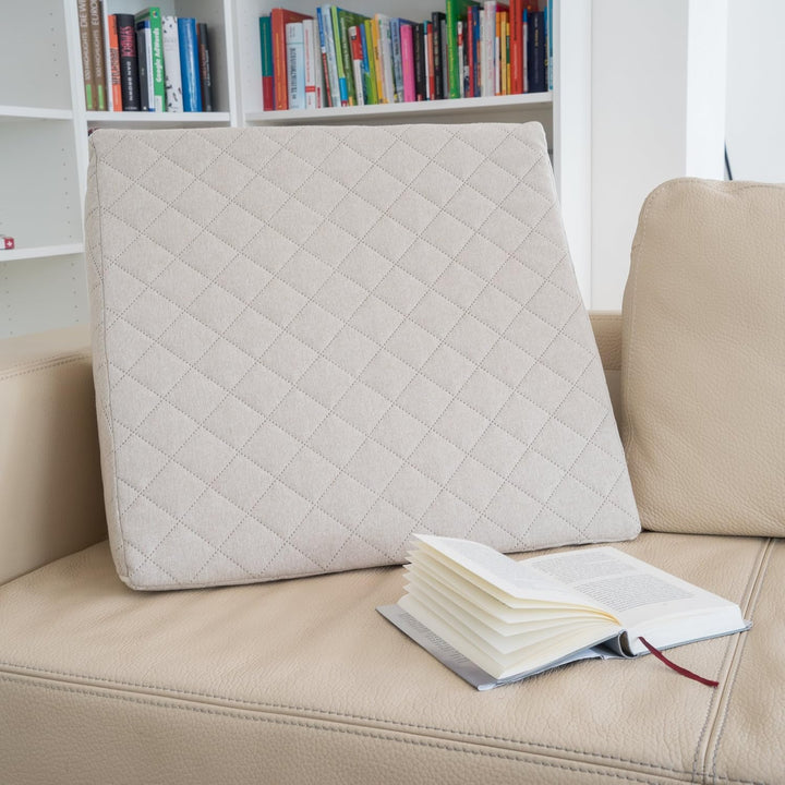sabeatex® Rückenkissen, Keilkissen für Couch und Sofa, Lesekissen für bequemes Sitzen. 5 Unifarben f