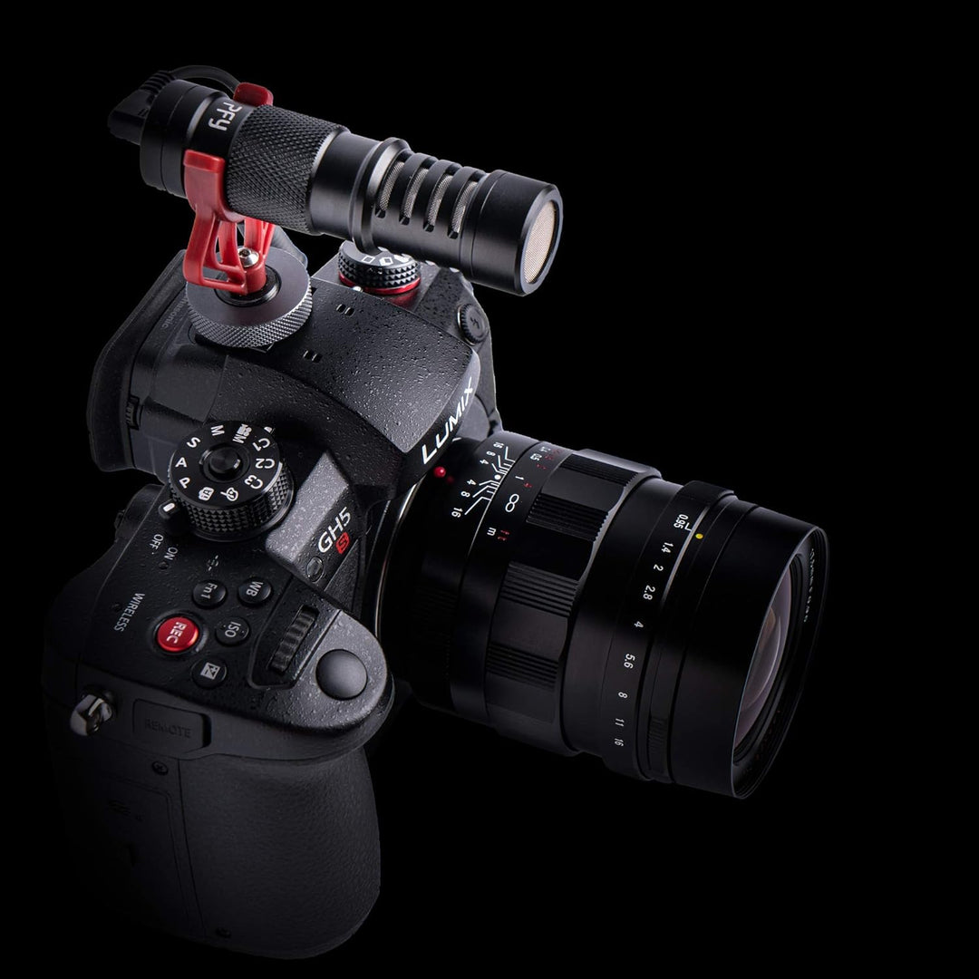 PFY Voice - Professionelles Ultra kompaktes Mikrofon | Camera-Mount Shotgun Microphone | On Camera M
