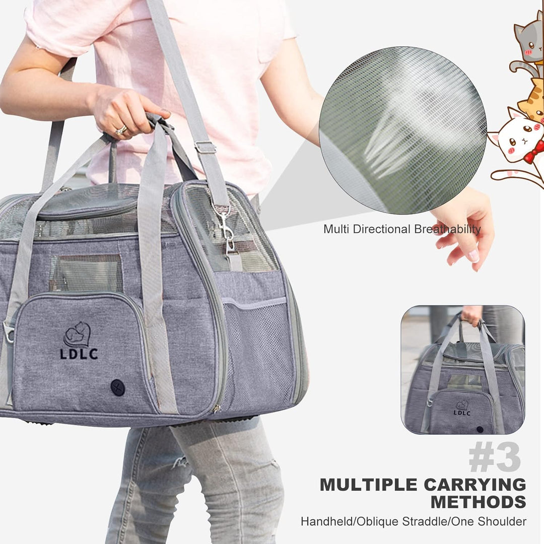 PETCUTE Hundetransportbox,Atmungsaktive Katzen Tragetasche Katze transportbox Tragetaschen mit Weich
