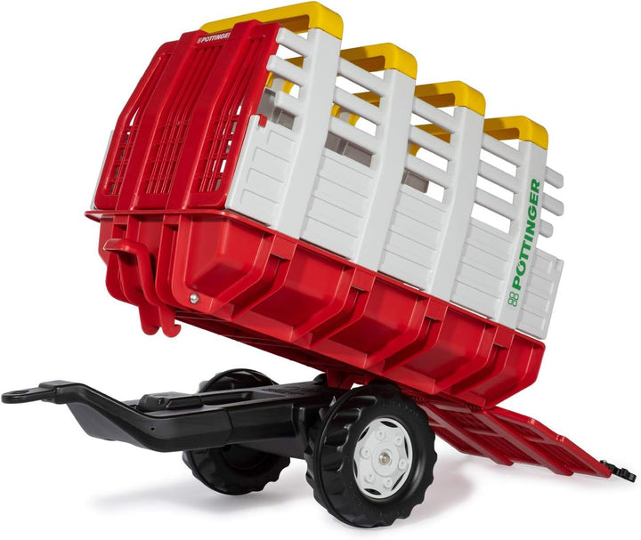 Rolly Toys 122479 rollyHaywagon Pöttinger Anhänger für Trettraktor (von 3-10 Jahre, Automatikverrieg