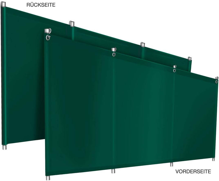 ANKO PLANEN Windschutz Sichtschutz Camping aus PVC Plane LKW Plane 680g stabil mit Laschen und Ösen